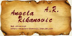Angela Rikanović vizit kartica